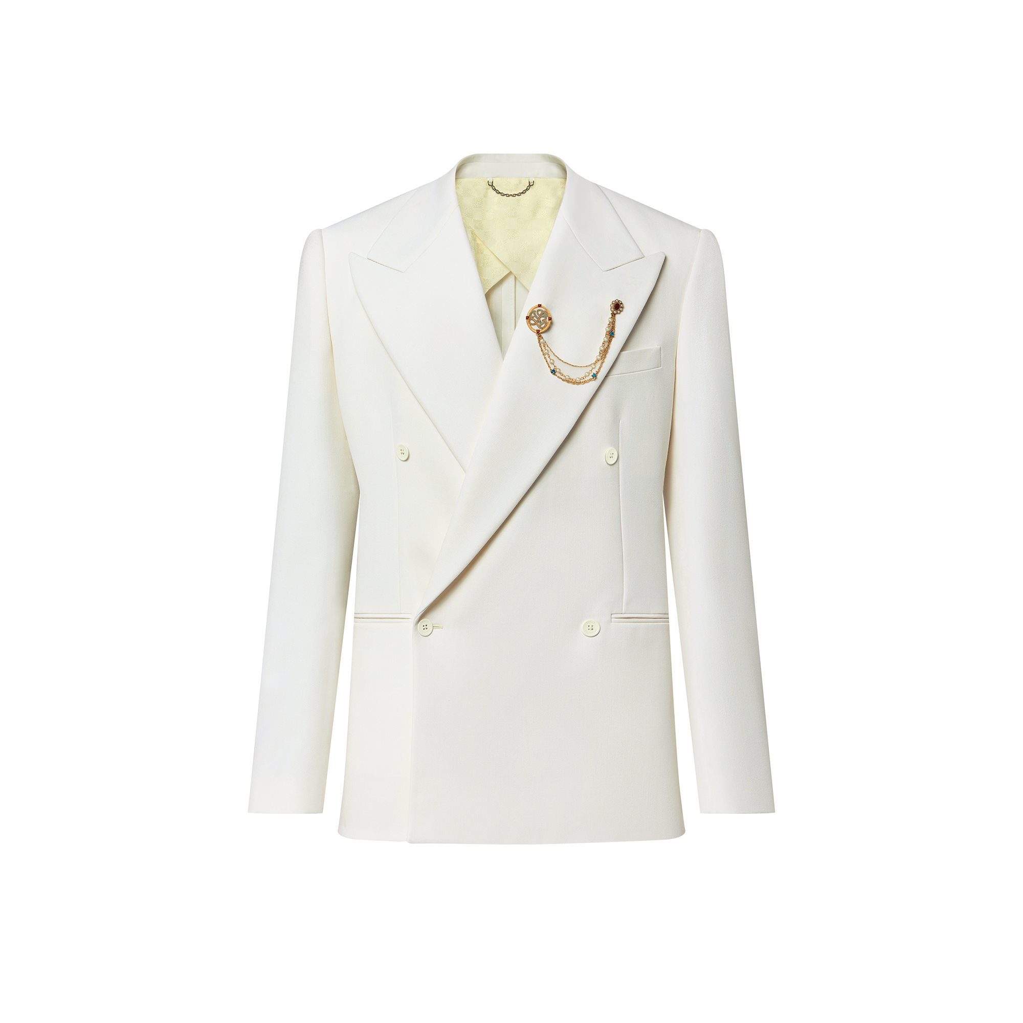 DoubleBreasted Tailored Technical Wool Jacket Ready to Wear LOUIS